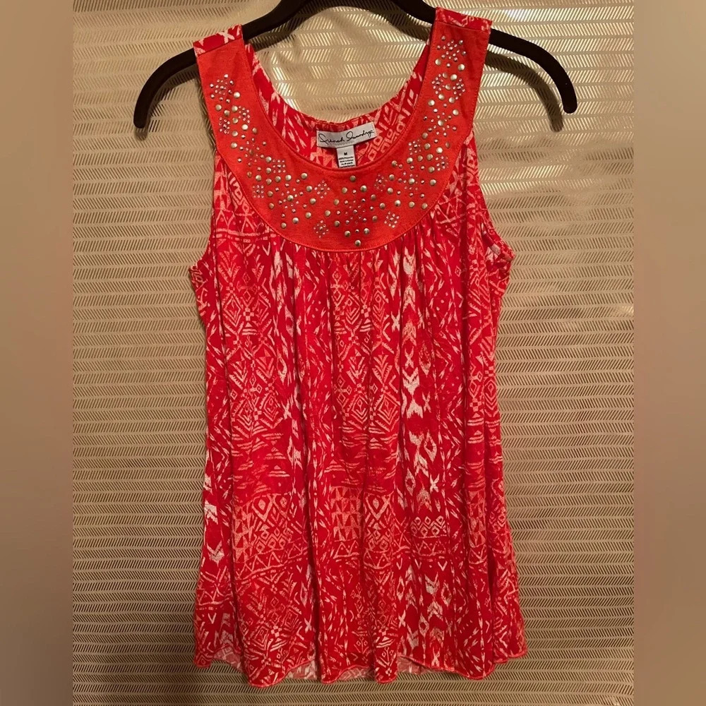 FRENCH LAUNDRY~BLOUSE~W/ SILVER DETAIL~M